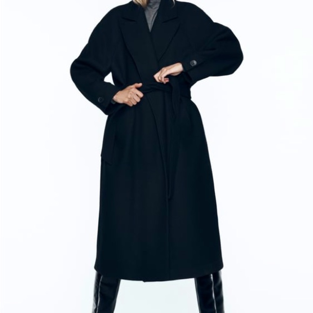 Wool belted coat